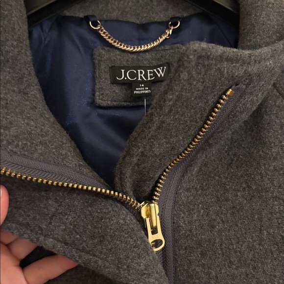 ๐ฆ {PRICE FIRM} J. Crew Toscana Coat in Italian Cloth Wool Blend ~ Gunmetal - Picture 5 of 10